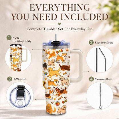 Sea Turtle Tumbler 40 oz with Handle, Ocean Lover Gifts for Women, Insulated Stainless Steel Cup with Straw, Beach Lover Gift for Sea Turtle Lovers, Coastal Travel Drinkware