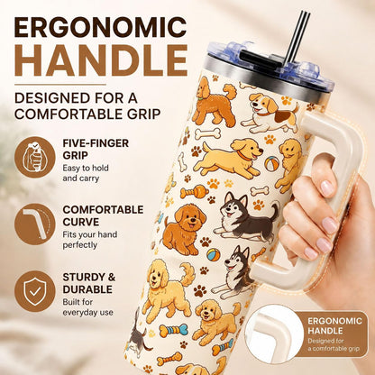 Sea Turtle Tumbler 40 oz with Handle, Ocean Lover Gifts for Women, Insulated Stainless Steel Cup with Straw, Beach Lover Gift for Sea Turtle Lovers, Coastal Travel Drinkware