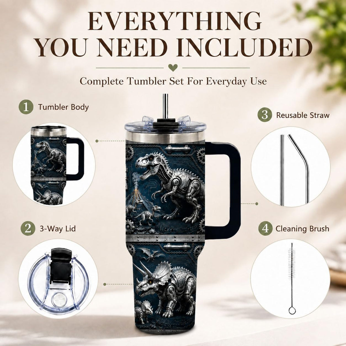 Sea Turtle Tumbler 40 oz with Handle, Ocean Lover Gifts for Women, Insulated Stainless Steel Cup with Straw, Beach Lover Gift for Sea Turtle Lovers, Coastal Travel Drinkware