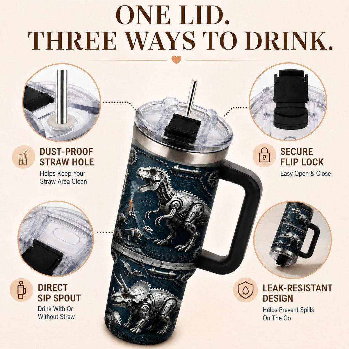 Sea Turtle Tumbler 40 oz with Handle, Ocean Lover Gifts for Women, Insulated Stainless Steel Cup with Straw, Beach Lover Gift for Sea Turtle Lovers, Coastal Travel Drinkware