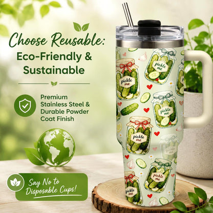 Sea Turtle Tumbler 40 oz with Handle, Ocean Lover Gifts for Women, Insulated Stainless Steel Cup with Straw, Beach Lover Gift for Sea Turtle Lovers, Coastal Travel Drinkware