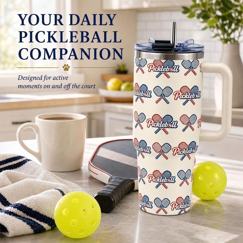 Sea Turtle Tumbler 40 oz with Handle, Ocean Lover Gifts for Women, Insulated Stainless Steel Cup with Straw, Beach Lover Gift for Sea Turtle Lovers, Coastal Travel Drinkware