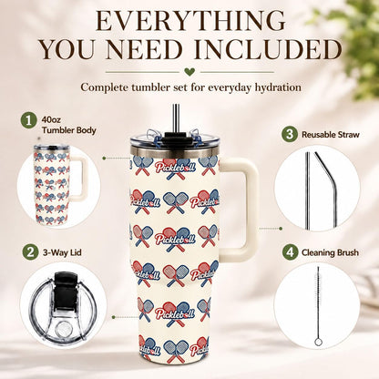 Sea Turtle Tumbler 40 oz with Handle, Ocean Lover Gifts for Women, Insulated Stainless Steel Cup with Straw, Beach Lover Gift for Sea Turtle Lovers, Coastal Travel Drinkware