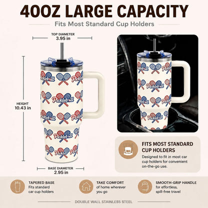 Sea Turtle Tumbler 40 oz with Handle, Ocean Lover Gifts for Women, Insulated Stainless Steel Cup with Straw, Beach Lover Gift for Sea Turtle Lovers, Coastal Travel Drinkware