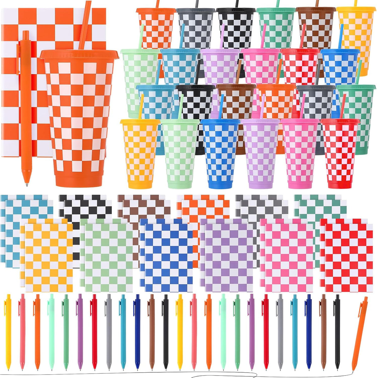 72 Pcs Bible Christian 24 oz Tumbler Set Lids Straws Notepads