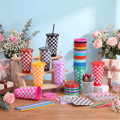 72 Pcs Bible Christian 24 oz Tumbler Set Lids Straws Notepads