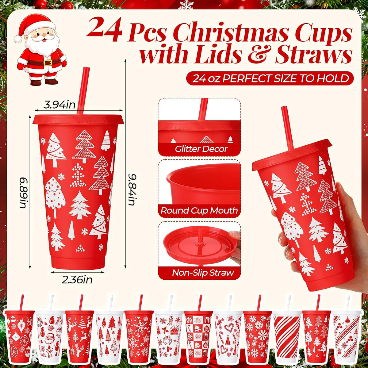 72 Pcs Bible Christian 24 oz Tumbler Set Lids Straws Notepads