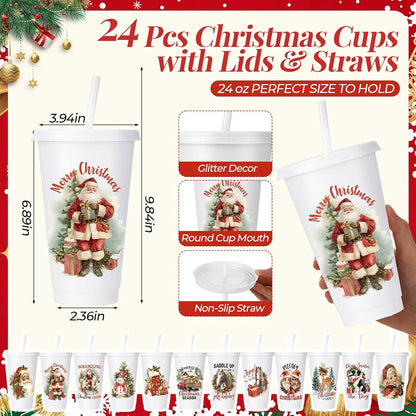 72 Pcs Bible Christian 24 oz Tumbler Set Lids Straws Notepads