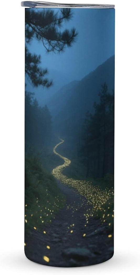 Firefly Mountain Trail Car Cup 20 Oz, Travel Coffee Tumbler - Leakproof Insulated,Reusable Water Bottle with Lid And Straw