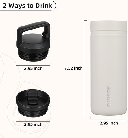 20 oz Insulated Travel Water Bottle, Coffee Tumbler Stainless Steel