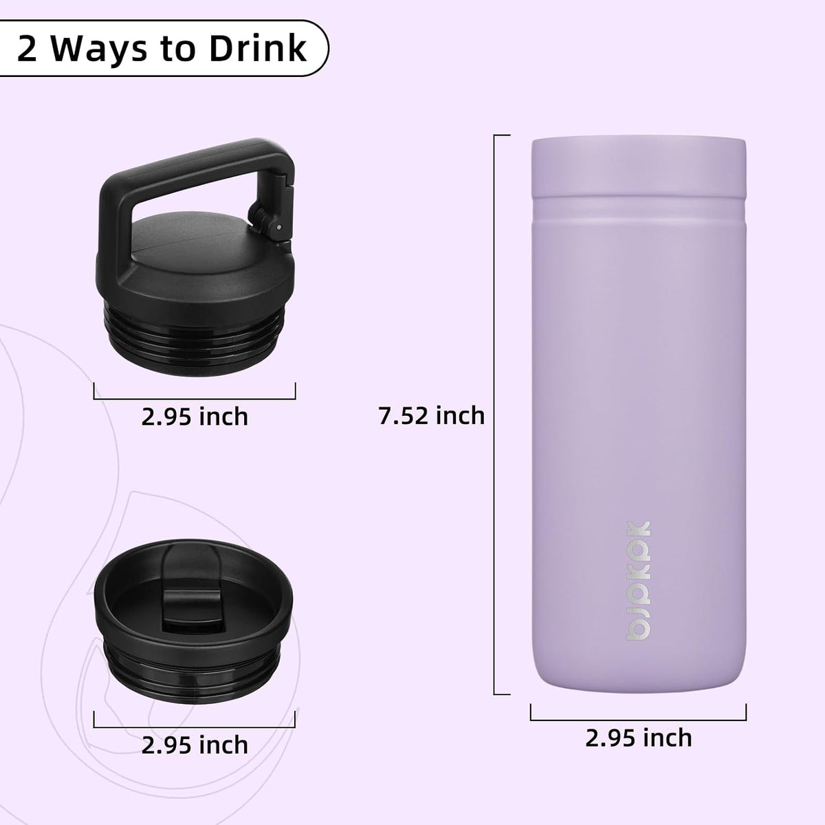 20 oz Insulated Travel Water Bottle, Coffee Tumbler Stainless Steel