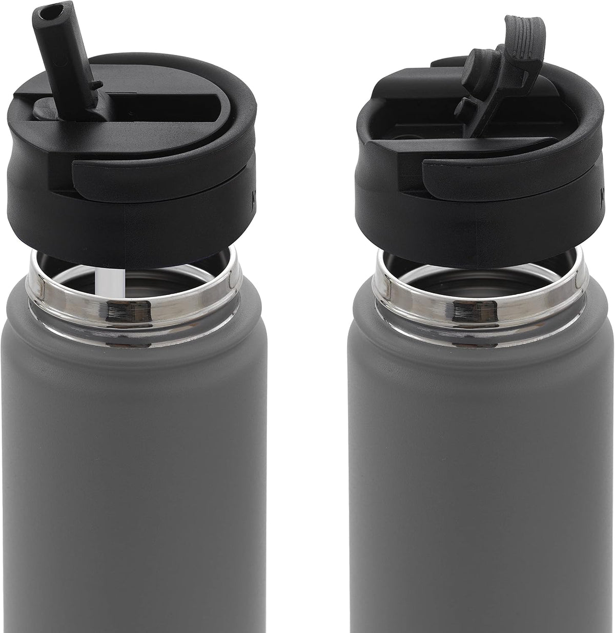Triple Insulated Water Bottle with Straw Lid AND Flip Lid! 22oz Water Bottle, 12 Hour Hot/Cold Vacuum Insulated Stainless Steel Water Bottle. BPA-Free Leakproof Water Bottles - Thermos Bottle
