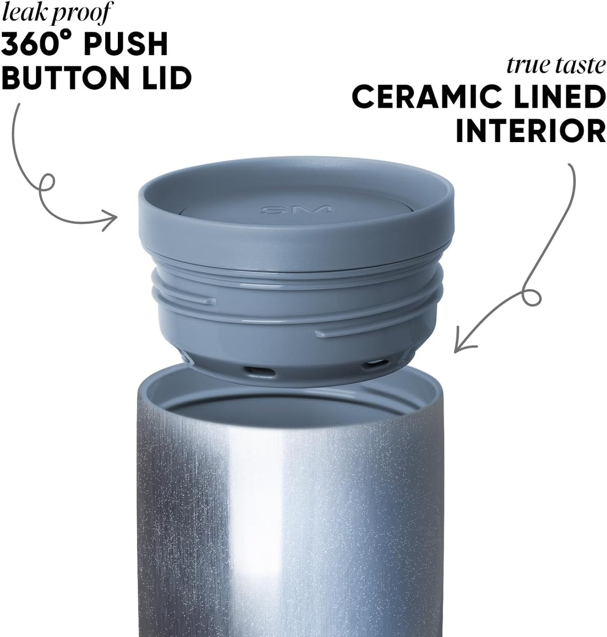 Insulated Travel Coffee Mug 360° Lid | 16oz | Green