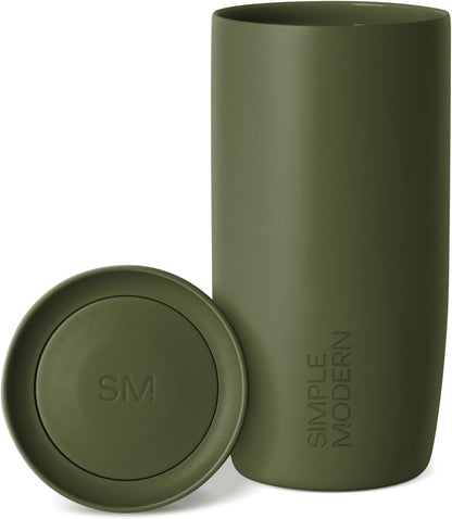 Insulated Travel Coffee Mug 360° Lid | 16oz | Green