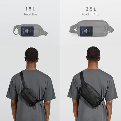 3.5L Sling Bag with RFID Blocking Crossbody Chest Pack for Men Women