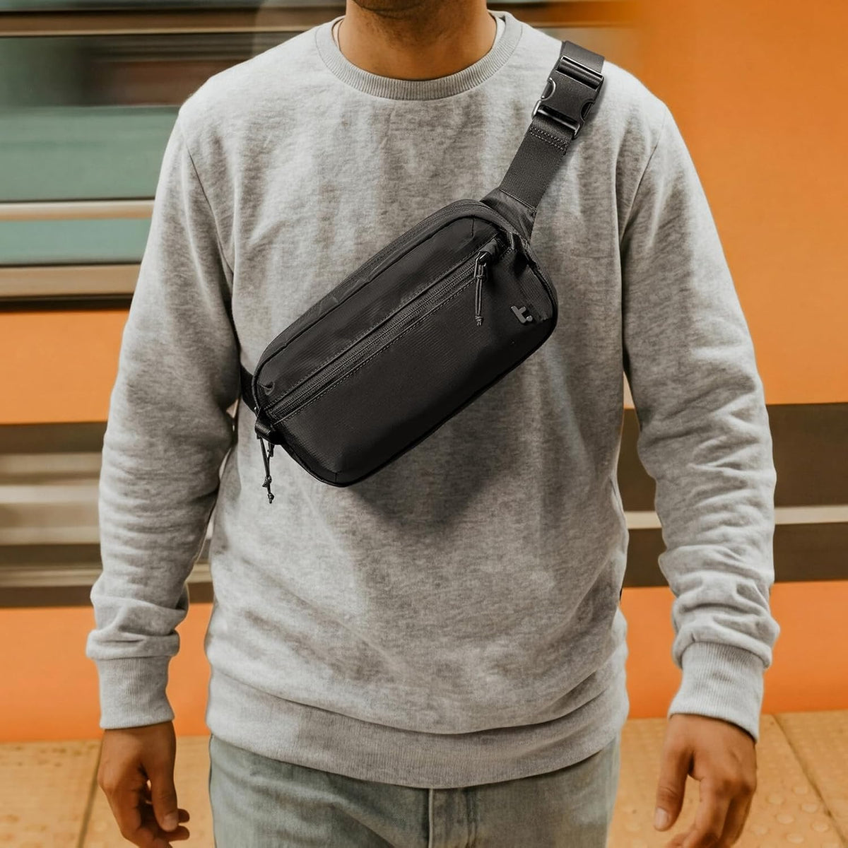 3.5L Sling Bag with RFID Blocking Crossbody Chest Pack for Men Women