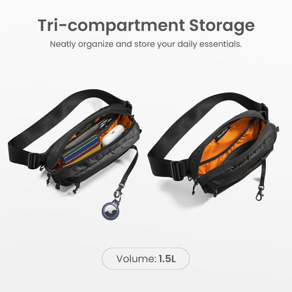 3.5L Sling Bag with RFID Blocking Crossbody Chest Pack for Men Women
