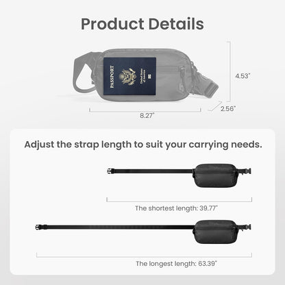3.5L Sling Bag with RFID Blocking Crossbody Chest Pack for Men Women