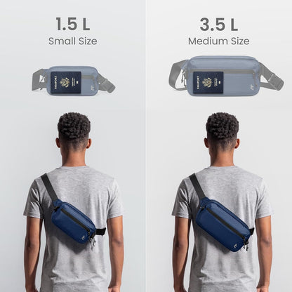 3.5L Sling Bag with RFID Blocking Crossbody Chest Pack for Men Women