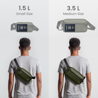 3.5L Sling Bag with RFID Blocking Crossbody Chest Pack for Men Women