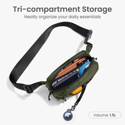 3.5L Sling Bag with RFID Blocking Crossbody Chest Pack for Men Women