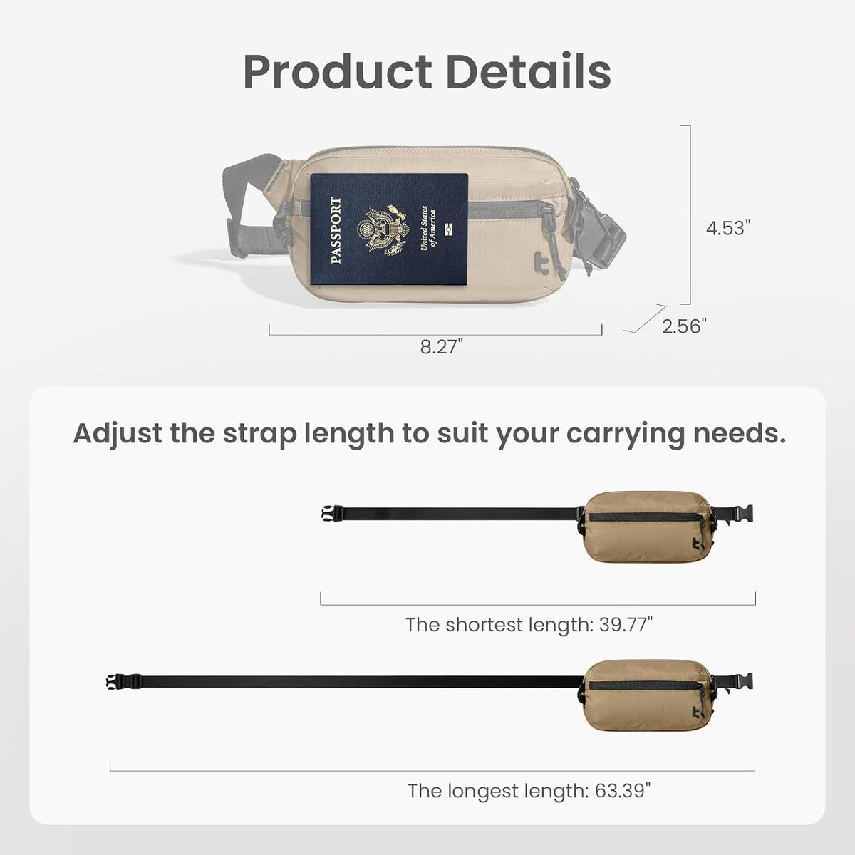 3.5L Sling Bag with RFID Blocking Crossbody Chest Pack for Men Women