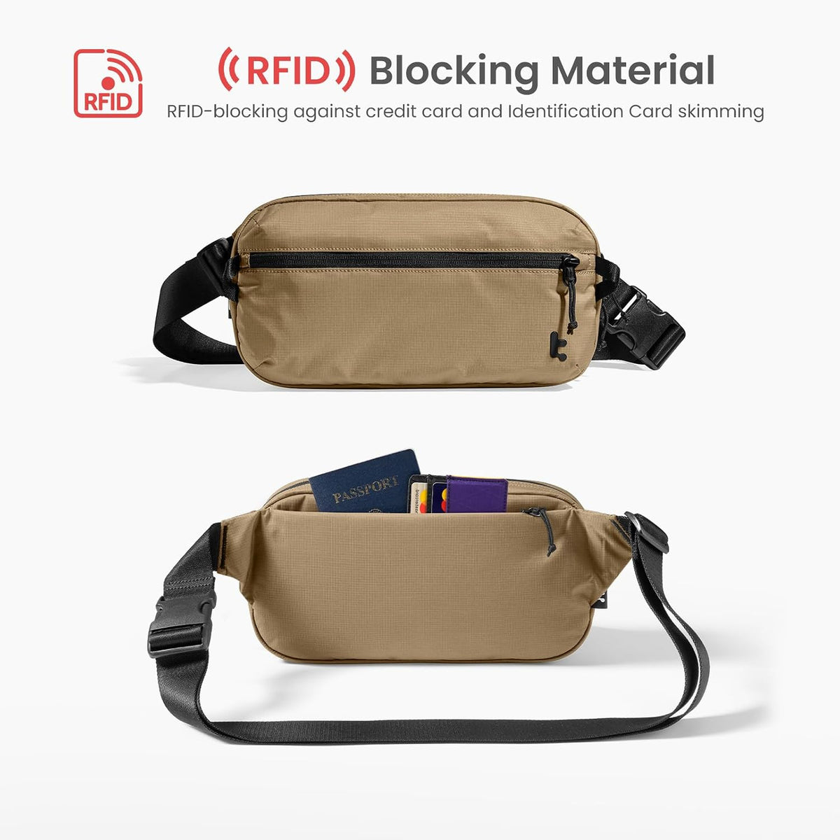 3.5L Sling Bag with RFID Blocking Crossbody Chest Pack for Men Women