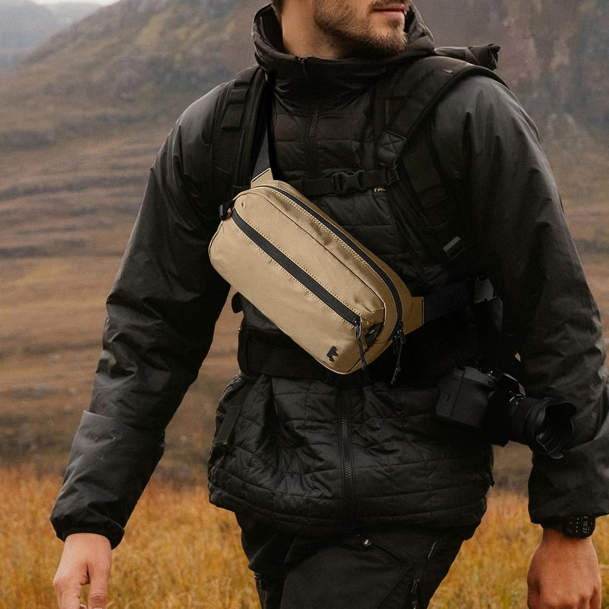 3.5L Sling Bag with RFID Blocking Crossbody Chest Pack for Men Women