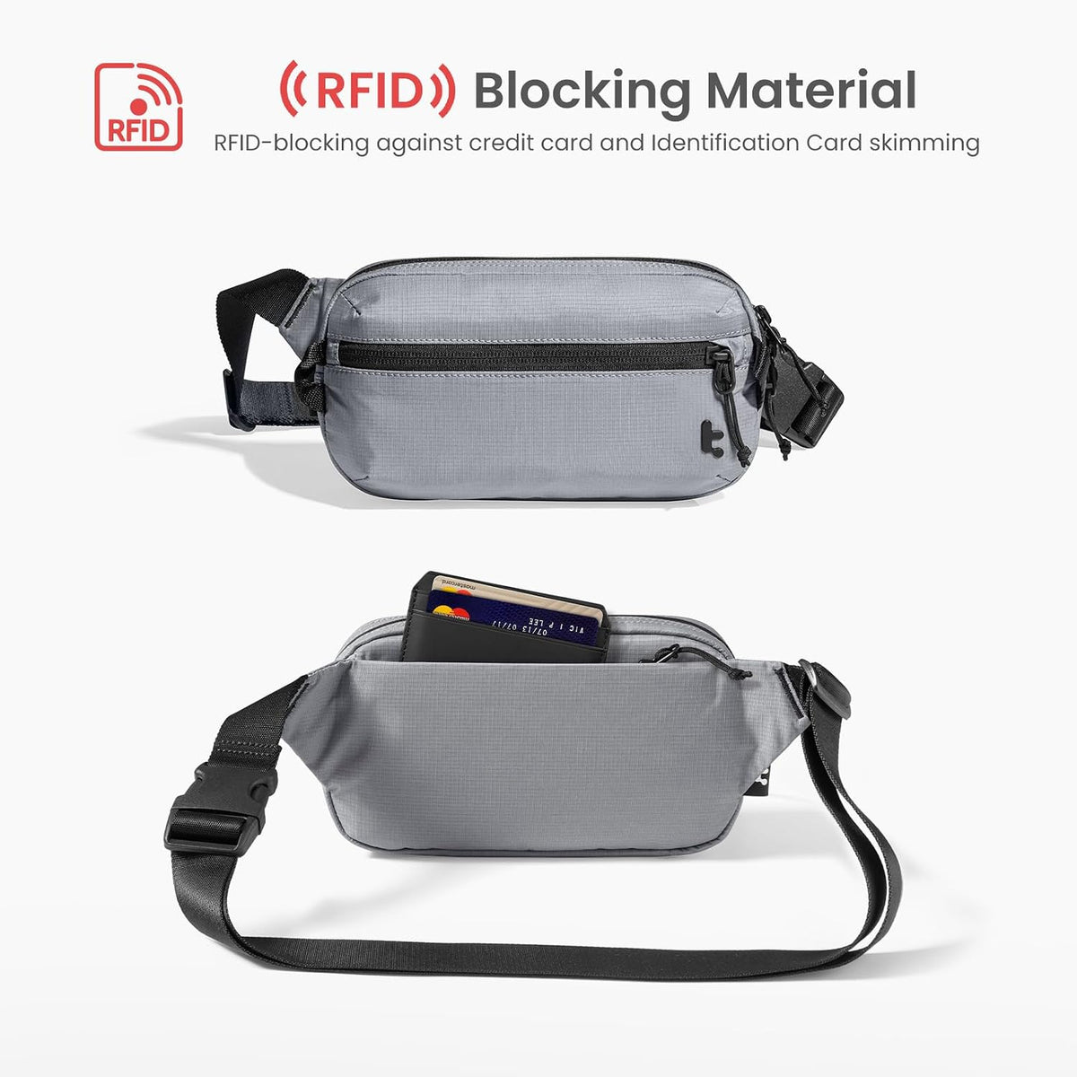 3.5L Sling Bag with RFID Blocking Crossbody Chest Pack for Men Women