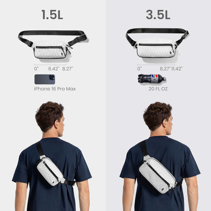 3.5L Sling Bag with RFID Blocking Crossbody Chest Pack for Men Women