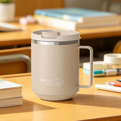 Insulated Coffee Tumbler Water Mug with Handle | Stainless Steel Mug with Handle for Women Men Adults Travelers Students Home Office Gym Travel Picnic Camping Beach