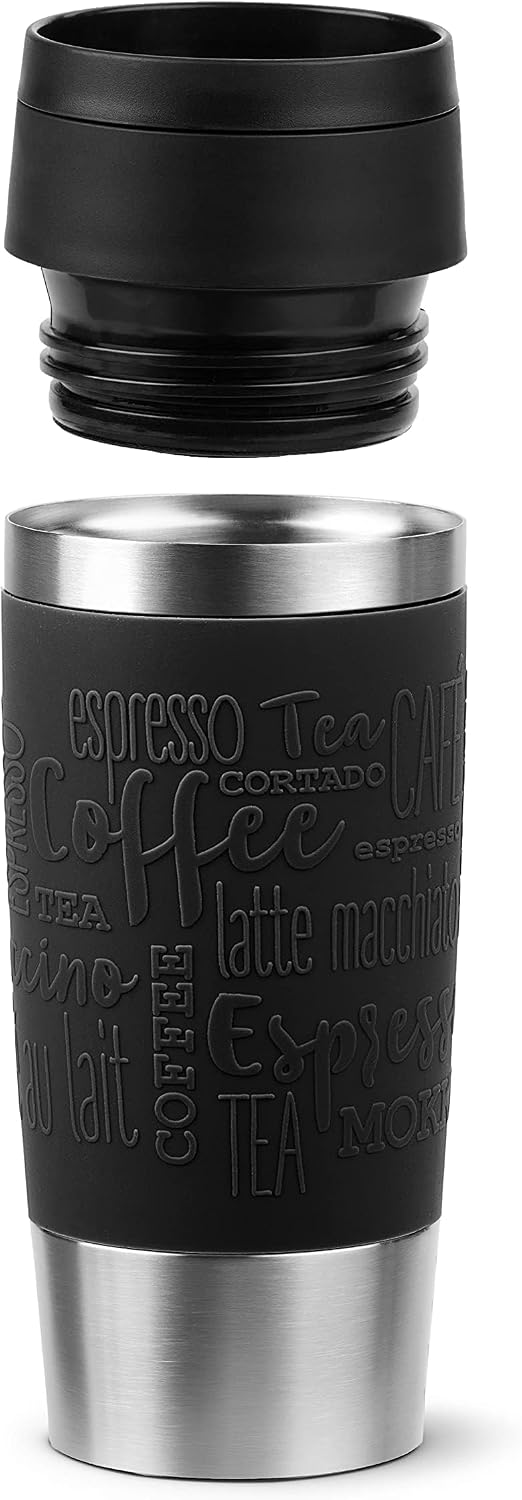 Travel Mug 360 ml Classic Insulated Mug, Stainless Steel Coffee Mug, Comfort Screw Cap, 4h Hot and 8h Cold, 100% Leak-Proof, Dishwasher Safe, 360° Drinking Opening, Aqua Blue, N20211