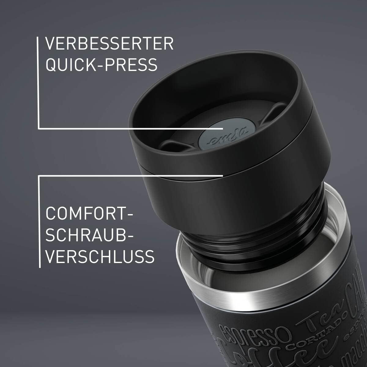 Travel Mug 360 ml Classic Insulated Mug, Stainless Steel Coffee Mug, Comfort Screw Cap, 4h Hot and 8h Cold, 100% Leak-Proof, Dishwasher Safe, 360° Drinking Opening, Aqua Blue, N20211
