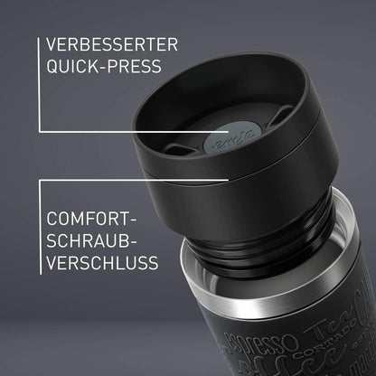 Travel Mug 360 ml Classic Insulated Mug, Stainless Steel Coffee Mug, Comfort Screw Cap, 4h Hot and 8h Cold, 100% Leak-Proof, Dishwasher Safe, 360° Drinking Opening, Aqua Blue, N20211