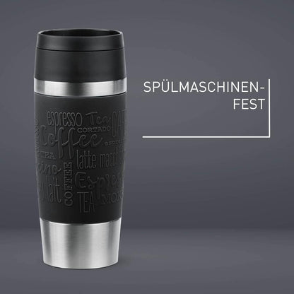 Travel Mug 360 ml Classic Insulated Mug, Stainless Steel Coffee Mug, Comfort Screw Cap, 4h Hot and 8h Cold, 100% Leak-Proof, Dishwasher Safe, 360° Drinking Opening, Aqua Blue, N20211