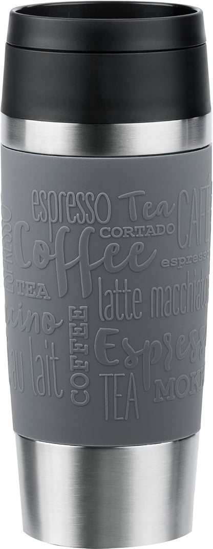Travel Mug 360 ml Classic Insulated Mug, Stainless Steel Coffee Mug, Comfort Screw Cap, 4h Hot and 8h Cold, 100% Leak-Proof, Dishwasher Safe, 360° Drinking Opening, Aqua Blue, N20211