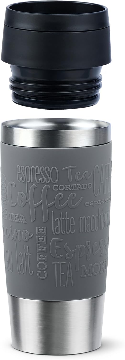 Travel Mug 360 ml Classic Insulated Mug, Stainless Steel Coffee Mug, Comfort Screw Cap, 4h Hot and 8h Cold, 100% Leak-Proof, Dishwasher Safe, 360° Drinking Opening, Aqua Blue, N20211