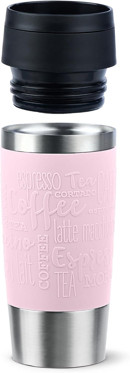 Travel Mug 360 ml Classic Insulated Mug, Stainless Steel Coffee Mug, Comfort Screw Cap, 4h Hot and 8h Cold, 100% Leak-Proof, Dishwasher Safe, 360° Drinking Opening, Aqua Blue, N20211